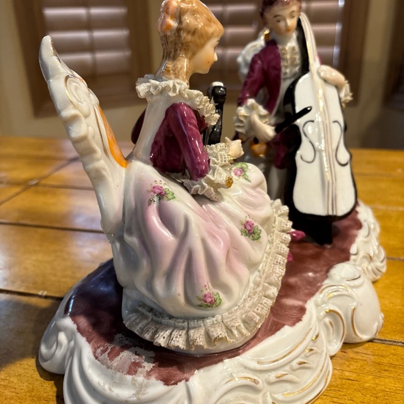 Vintage Dresden style porcelain decoration of Musicians home decor beautiful - Picture 14 of 16